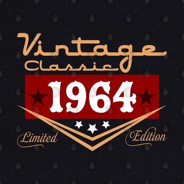 Vintage Classic 1964 60th Birthday by CreativeShirt